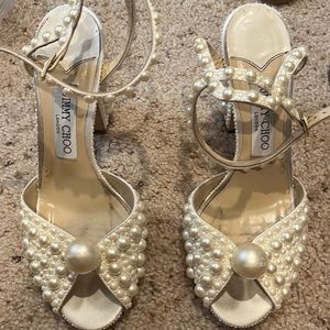Jimmy Choo Sacaria Pearl Heels